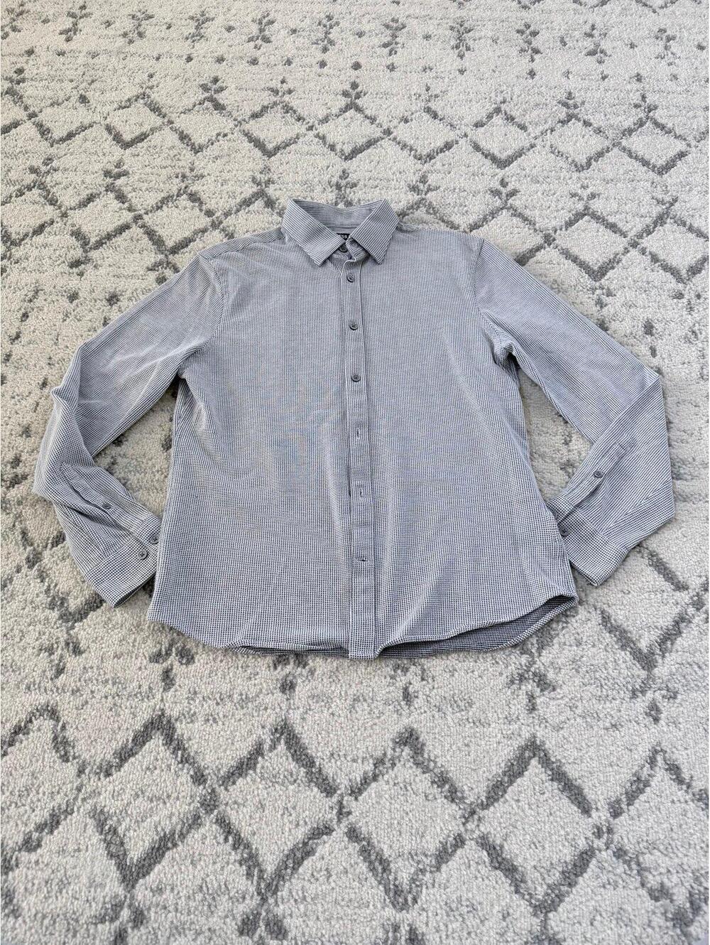 Express Essential Micro-Print Button Front Shirt
